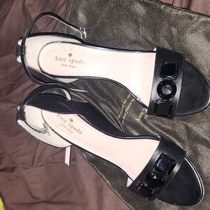 Kate Spade Black Wedges